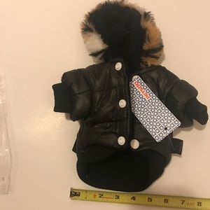 Small dog black jacket